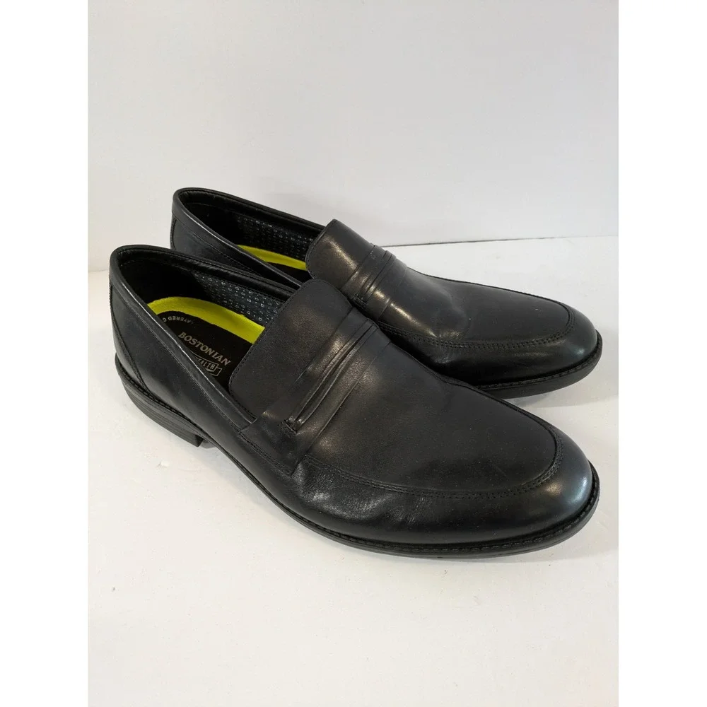 Bostonian Commonwealth Flexlite Black Leather Penny Loafers Mens 13 M Slip On